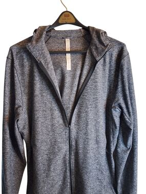 lululemon athletica Marled Charcoal Zip Hoodie Womens Large